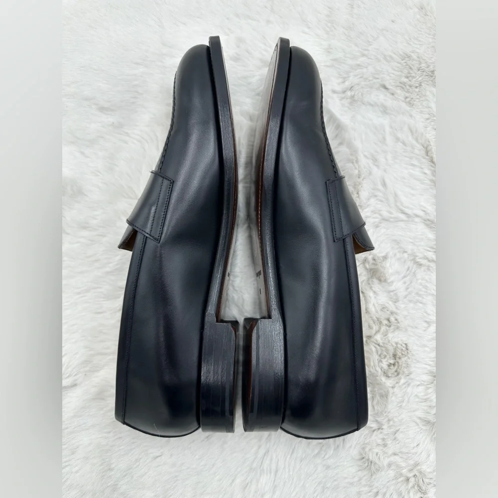 Morjas Ivy Loafers in‎ Black Leather NEW size 13 US 13.5